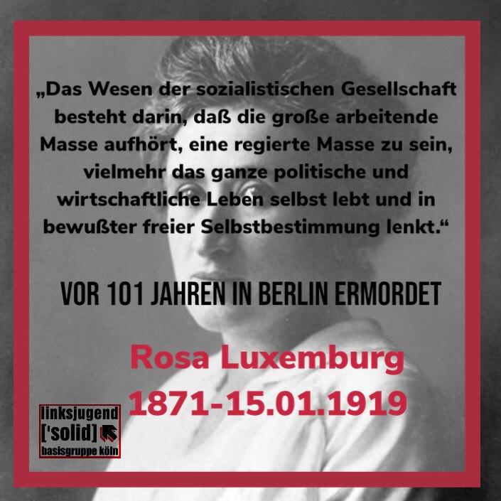 Der Todestag Rosa Luxemburgs
