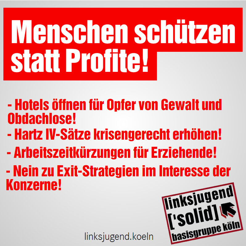 Corona-Krise: Menschen schützen statt Profite!